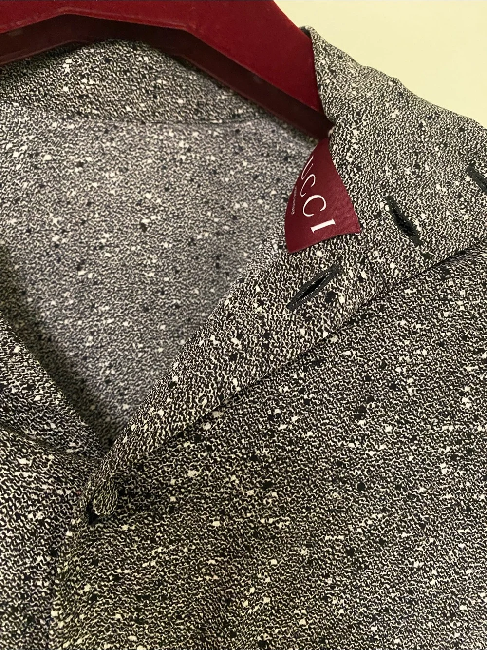 Gucci Men's Button-Down Shirt in Speckled Gray